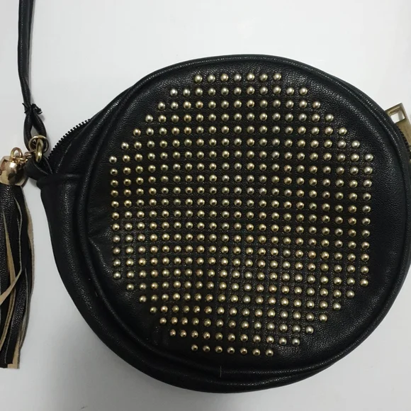 Neon Hart crossbody black faux leather studded bag - Picture 6 of 16